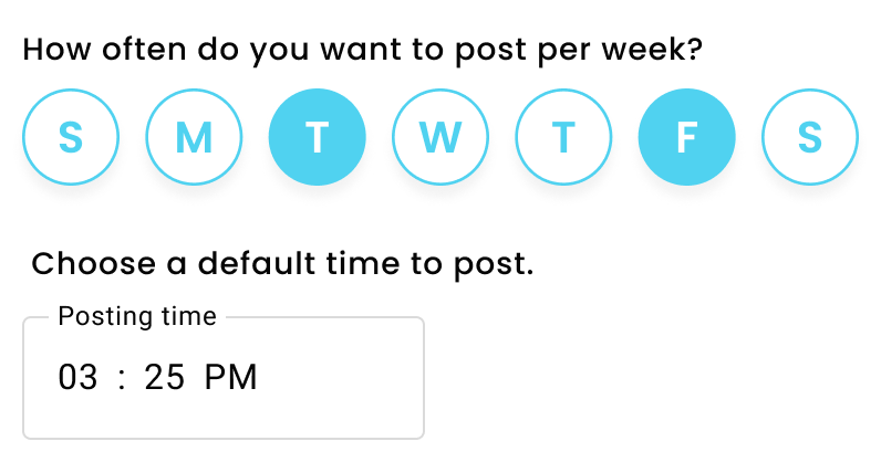 Posting schedule