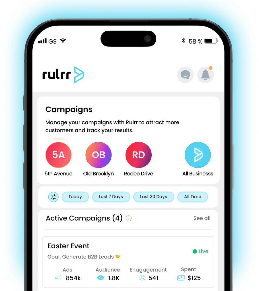 Rulrr app dashboard