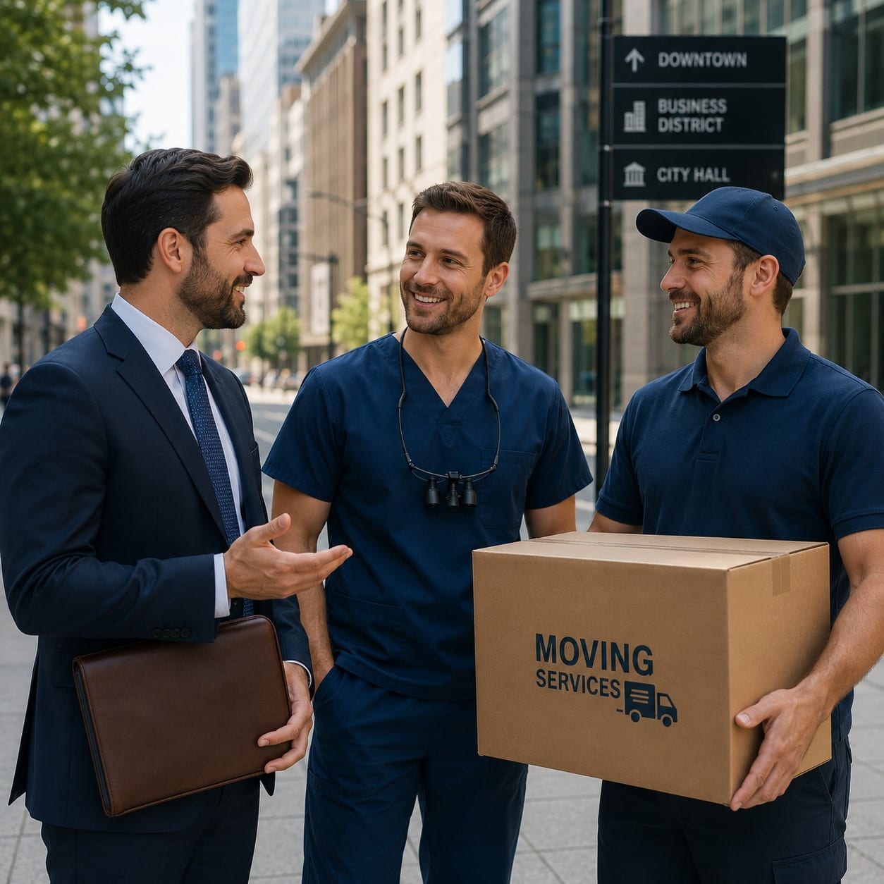 Service business professionals - business, medical, and moving services